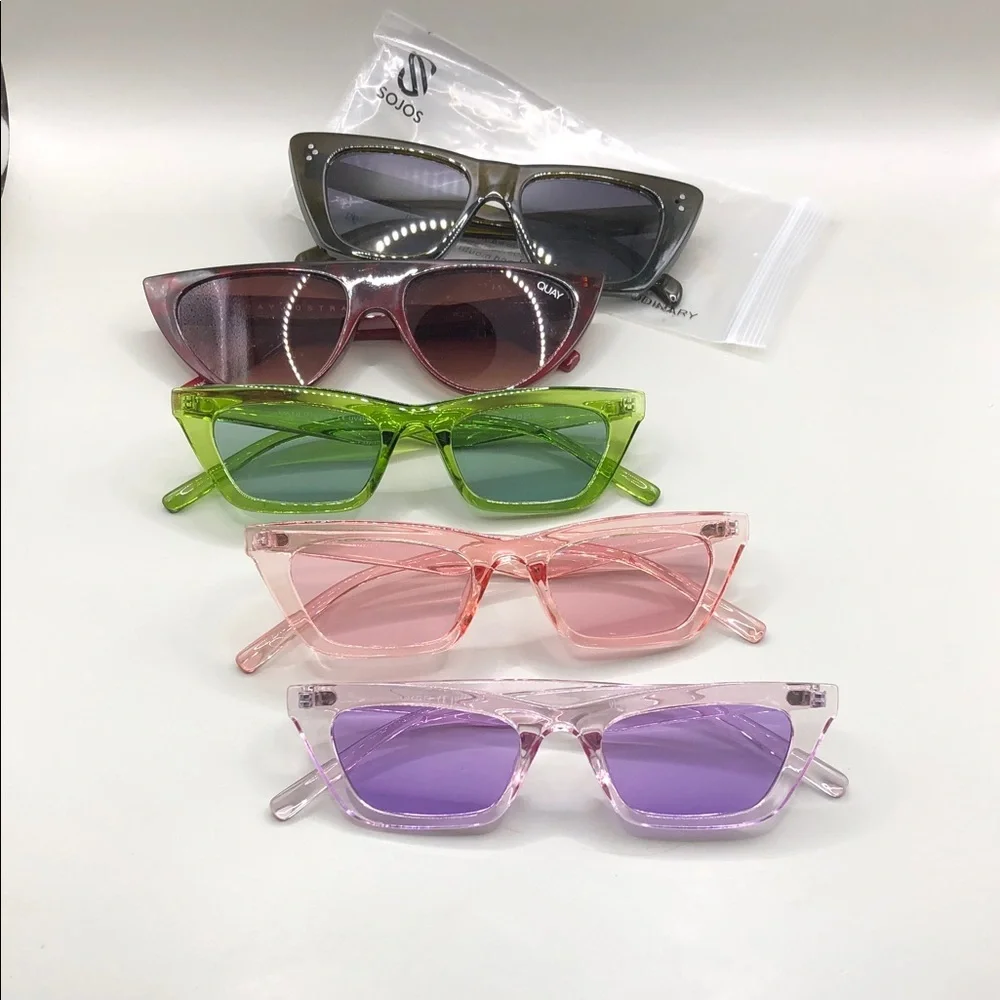Cat eye sunglasses bundle lot 5 Vanlinker Quay Australia Sojos Trendy Colorful